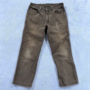 Duluth Trading Pants Mens 32x29*‎ Canvas 100% Cotton Workwear Straight Leg